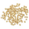 PATIKIL M1 Threaded Inserts M1x2x2mm, 120 Pcs Brass Heat Set