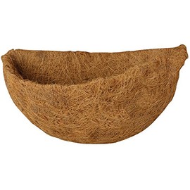 Esschert Design Ersatzeinlage für Halbrundkorb, 33 x 18 x 17 cm, halbrunde Kokoseinlage, Hängekorb, Naturkorb