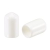 sourcing map 50pcs Round Rubber End Caps 10mm White Vinyl