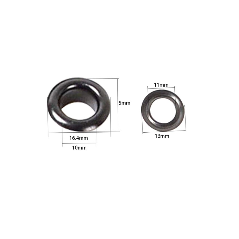 100 Sets Grommet Kit 10mm Metal Eyelets Grommets with Washers