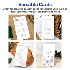 Avery Printable Rectangle Cards, 6" x 11", Matte White Cardstock, Print-to-the-Edge, Laser/Inkjet Cards, 25 Total
