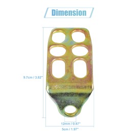 X AUTOHAUX 1 Pair 12mm Metal Motorcycle Rearsets Footrest Footpeg Bronze Tone