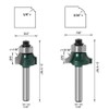 Gasea 4pcs 1/4" Shank Round Over Edging Router Bit Set,