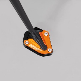 Modeer Compatible with KTM 1290 Super Adventure S 2021-2024 Motorcycle CNC Support Extension Plate Side Stand Pad 1290 ADV 1290adv 1290S Accessories (Black/Orange)