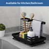 FOXWHALE Sink Organiser, Sink Organiser Sponge Holder with Drain Pan,