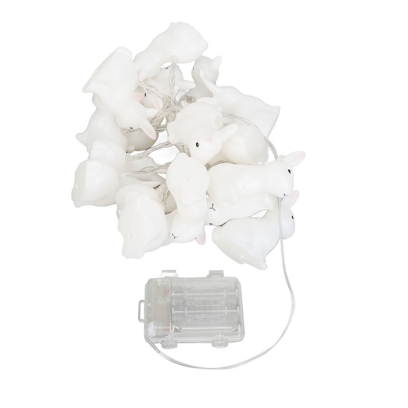 Bunny String Lights Easter Decoration Battery Operated Bunny Lamp Waterproof