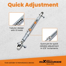 maXpeedingrods Front End Travel Limiters Universal Weld-on Quick Adjustable Mounting Hardware