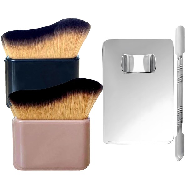 2Pcs Tanning Brush, Fake Tan Brush, Tan Portable Face &