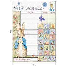 Paper Projects 01.70.30.056 Peter Rabbit Reward Includes 56 Sparkly Stickers | Colourful Chart is Wipe-Clean, Medium