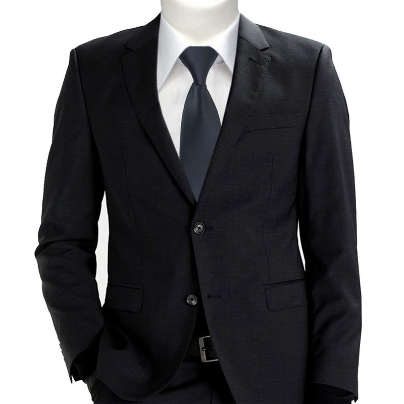 TigerTie Plain Children's Tie Pre-Tied with Elastic Band, charcoal