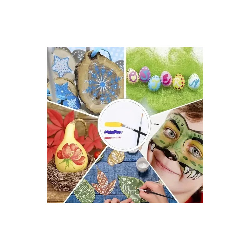Set 50 Pinceles Para Acrílicas Gouache Acuarela Oleo Dibujo Cerdas
