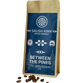 Salish Kinh Between the Pines, 12oz Whole Bean Coffee, Arabica & Robusta Blend, Single-Origin, Direct-Trade, Medium-Roast, Vietnamese Coffee