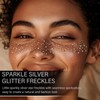 20 Pcs Glitter Freckles Face Tattoo, Silver Face Makeup Patches,