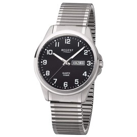 Regent 11090351 Men's Titanium Watch in Grey/Black 40 mm, Water Resistance: 10 Bar, 11090351