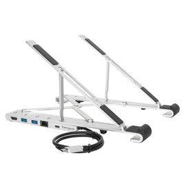 Targus Portable Laptop Stand + Integrated Dock, White (AWU100005GL)