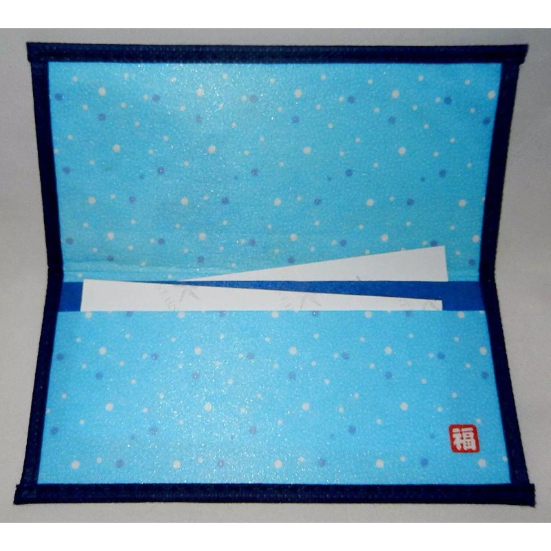 SET of 2 Japanese Rice Paper Wallets Two-Fold Wave &
