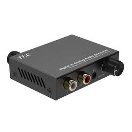 TEC TDACVT-01 Professional Digital-to-Analog Converter DAC with Volume Control - Supports 192kHz, Coaxial SPDIF, Optical, RCA, and 3.5mm Jack Audio Adapter
