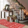 famibay Christmas Runner Rug 2x8 Red Washable Christmas Rug Runner