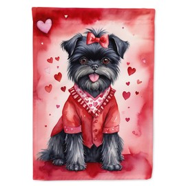 Caroline's Treasures DAC5252GF Affenpinscher My Valentine Garden Flag Mailbox Flag Decorative Yard Flag Banner Outside Patio Artwork Yard Flower Beds, Garden Size, Multicolor