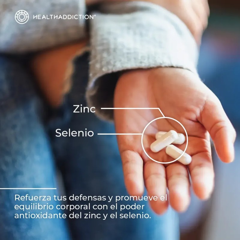 Zinc + Selenio Max Antioxidante 60 Cápsulas De 400 Mg