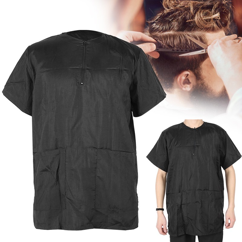 Hair Stylist Grooming Smocks Haircut Cape Barber Apron with Pockets