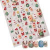 Nail art Christmas 7 cute character embossed stickers - Christmas stickers-21 / 네일 아트 크리스마스 귀여운 케릭터 엠보 스티커 7종 - 크리스마스 스티커-21