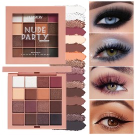 HUDA STORY TE1904B Rainbow Palette, 16 Colors Eyeshadow Palette, Professional Eye Palette