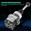 Fafeicy XD2-PA22CR 2NO 2 Position Joystick Switch, IP55 Spring Return