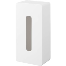 Yamazaki 5587 Film Hook, Tissue Case, Regular Size, White, Approx. W 10.3 x D 5.2 x H 3.3 inches (26.2 x 13.2 x 8.3 cm), Tower, Tissue Box, Kitchen Paper, Floating Storage