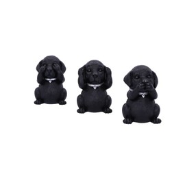 Nemesis Now Three Wise Labradors, Black, 8.5cm,B5881V2