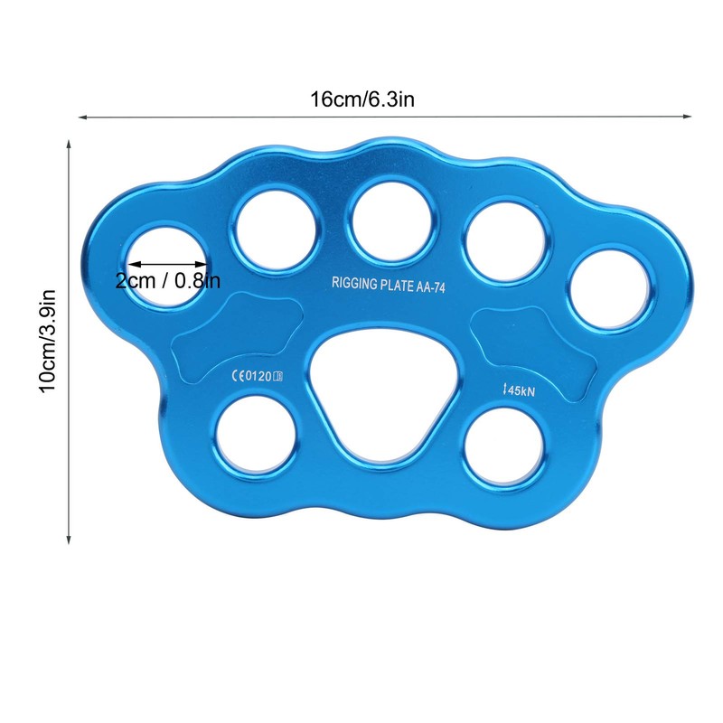 Fudax 45KN Rigging Plate, Corrosion-Resistant Rigging Plate for Climbing for