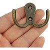 NoBrand 2 Pcs Double Prong Robe Hooks, Dual Coat Hooks