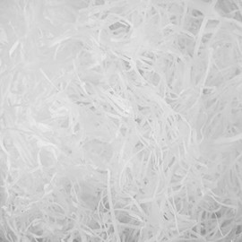 Emartbuy 500 grams Shredded Paper, Ideal for Gift Decoration, Hamper Filling and Gift Packaging - White