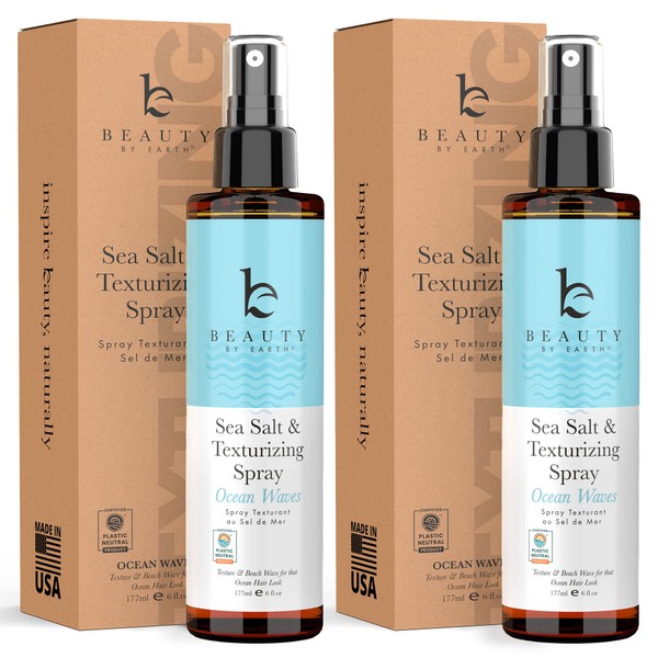 Sea Salt Spray for Hair - For Men & Women for Texturizing and Providing Body with a Lightweight Hold, Made in the USA with Clean Ingredients that Benefit Hair (2 Pack)