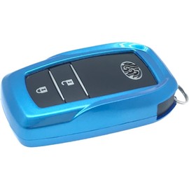 Nordecco ABS Gloss Case Compatible with HILUX INNOVA FORTUNER SW4 CHR 200 Avensis AURIS Corolla, 2/3/4 Buttons Smart Keyless Entry Remote (Blue)