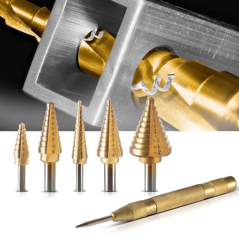 STAHLWERK HSS Step Drill/Taper Drill Bit Set 6 Pieces with
