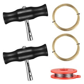 Janety Pack of 5 Windscreen Removal Tools, Windscreen Tools with Glass Cutting Line and Handle, Cutting Wire with Handle, Universal Windscreen Repair Kit Car Kit