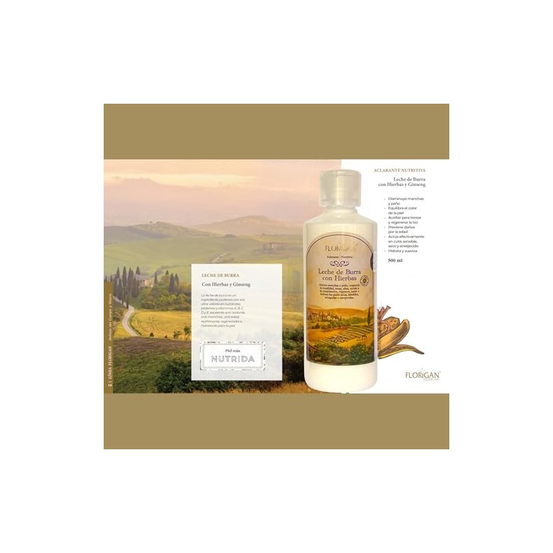 FLORIGAN Crema Corporal Leche de Burra Florigan® 500ml.