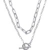 Layering Necklace for Women Stacked Chunky Link Chain Necklace Geometric