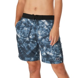 Speedo Men's Swim Trunk Knee Length 20" Bondi Printed Boardshort - Monument, Size Medium