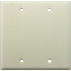 Ivory Wrinkle 2 Gang Blank Wall Plate - 2 Blank