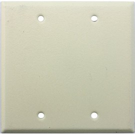 Ivory Wrinkle 2 Gang Blank Wall Plate - 2 Blank Cover