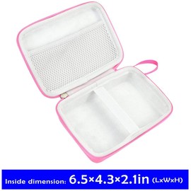 Khanka Hard Case for Canon Selphy Square QX10 Mini Photo Printer, pink / white, Classic