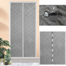 Waterproof Draft Stopper & Magnetic Windproof Screen Heating Curtain No.01 M Waterproof Draft Blocker 95*220 Gray