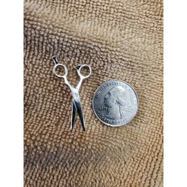 Unbranded Metal Hair Stylist Hairdresser Groomer Scissors Pin - Silver color