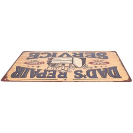 Hanging 'Dad's Repair Service Metal Sign Home/Shed PrePunched Holes 25x33