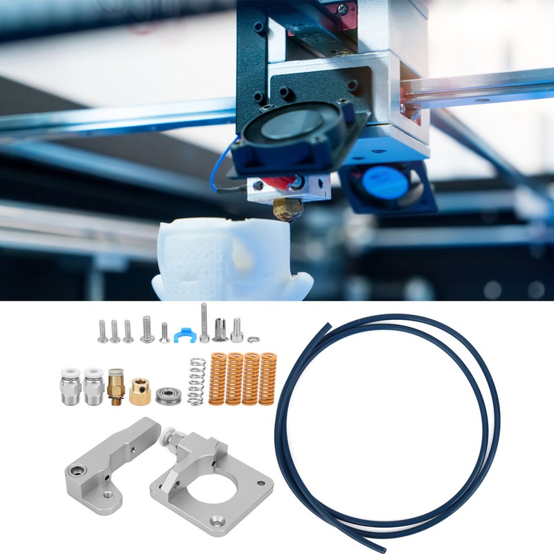 Extruder Kit Gray Aluminum 3D Printer Accessories PTFE Tube Spring