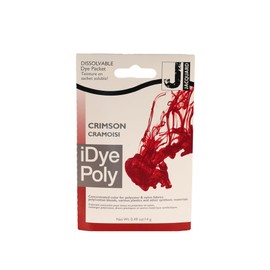 Jaquard IDYE Poly Crimson Fabric Dye for Synthetic Fabrics and Clothes - No Mess Sachet