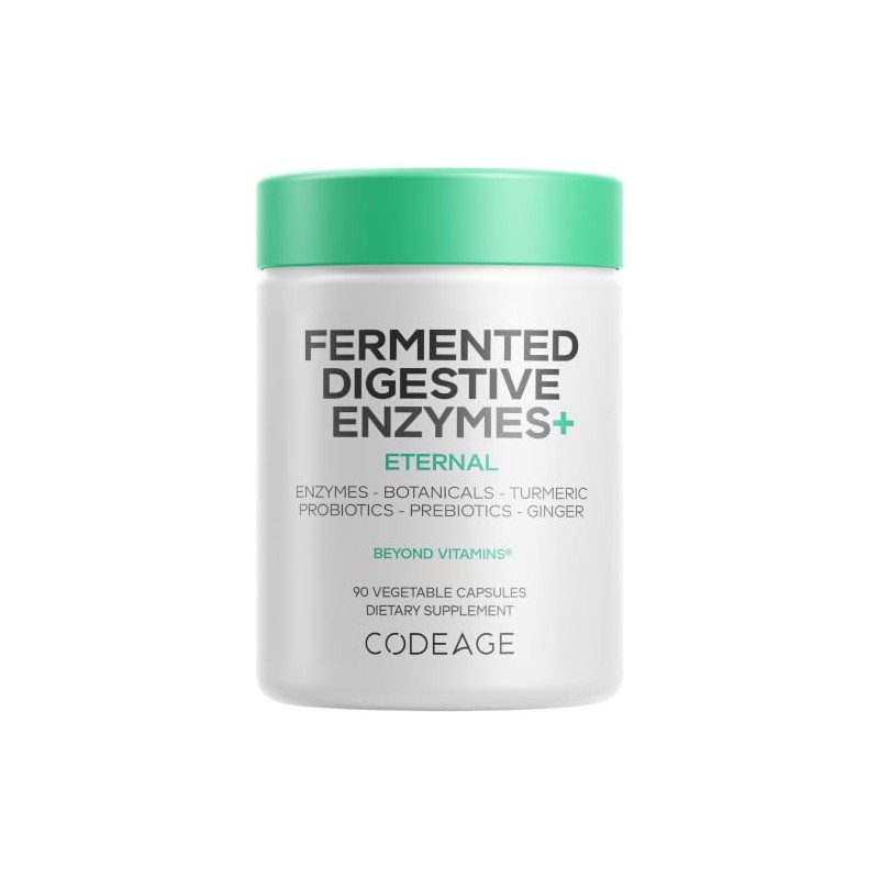 Codeage Suplemento Enzimas Digestivas Fermentadas Suministro Meses Probióticos Prebióticos Ingredientes