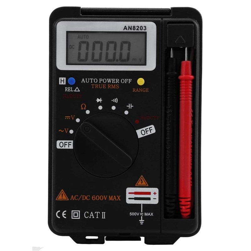 Multímetro Digital de Bolsillo, Auto Ranging 4000 Counts Digital Multi